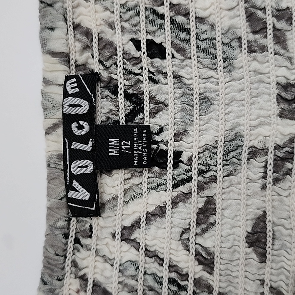 Volcom Asymmetrical Dress Adjustable Spaghetti Straps Patterned Cotton Size M - Picture 6 of 12